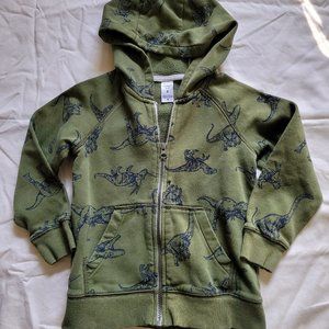 Carter's Cotton Hooded Sweat Jacket, Green, Sz 5